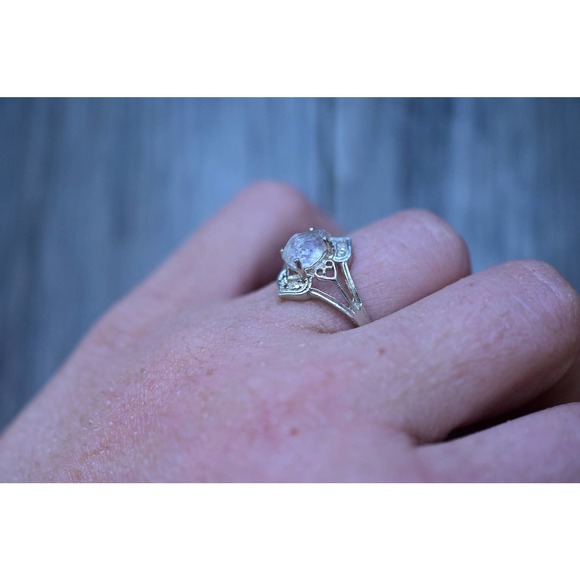 Engagement Ring, Raw Diamond Ring, Diamond Ring, uncut engagement ring - Picture 4 of 5